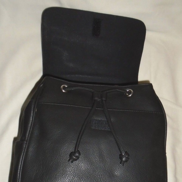 Vintage Rare Black Drawstring Backpack Purse main image 14